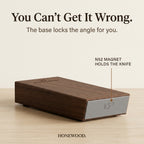 You can't get it wrong - the Honewood magnetic base locks the 15 degree angle