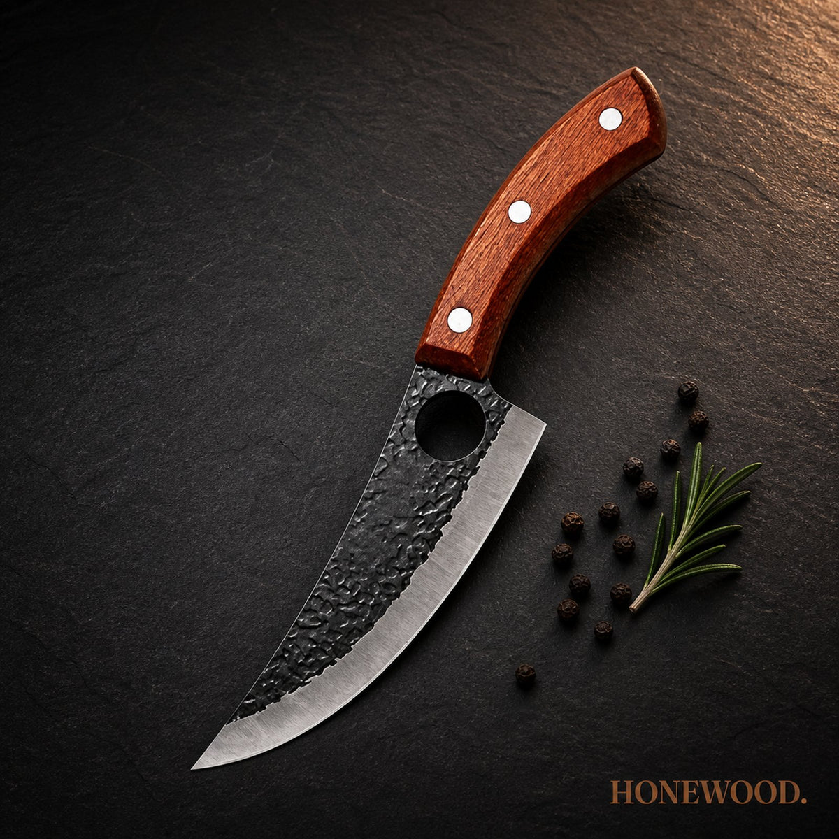 Honewood hand-forged knife